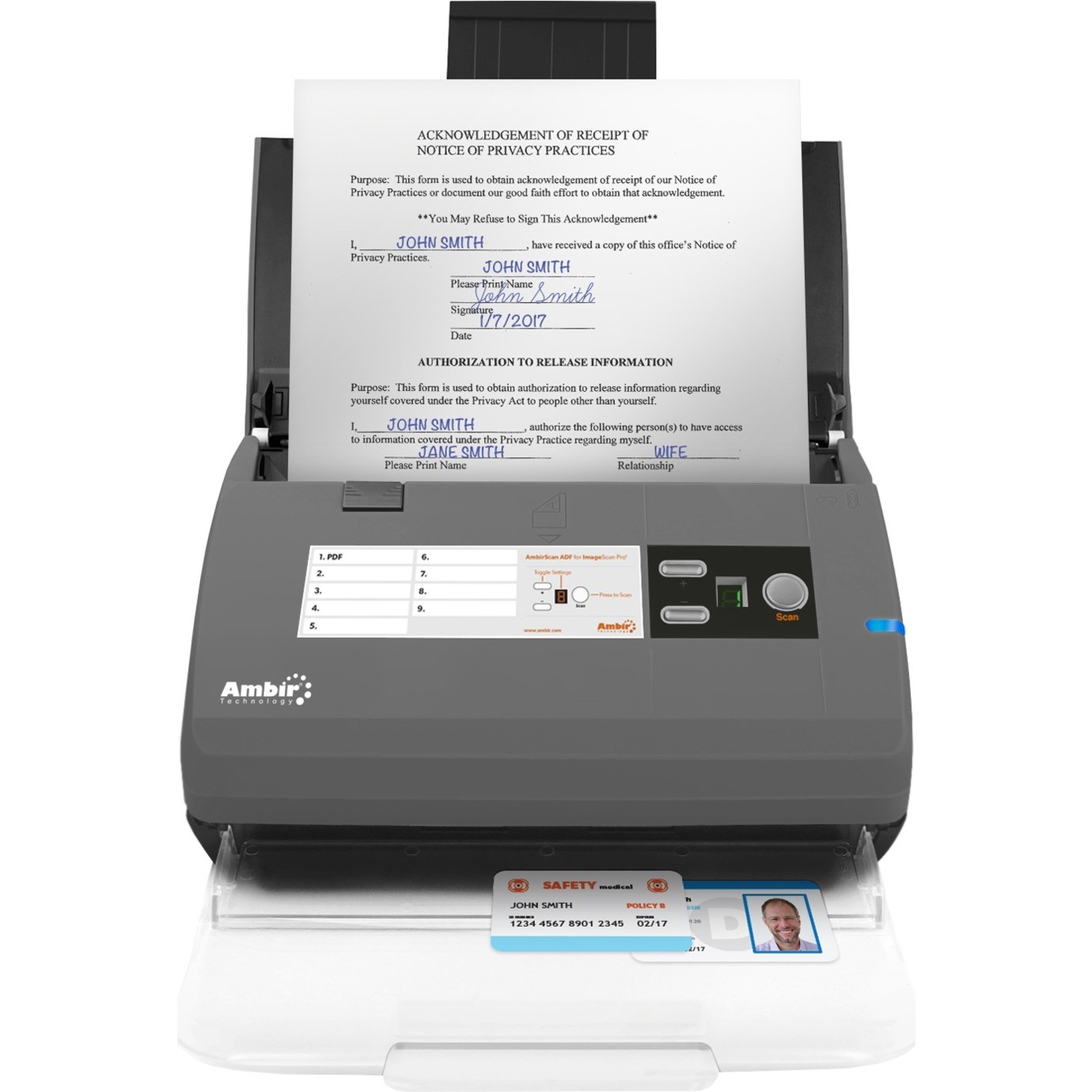Ambir Technology Ds820ix-Np Duplex Adf Scanner
