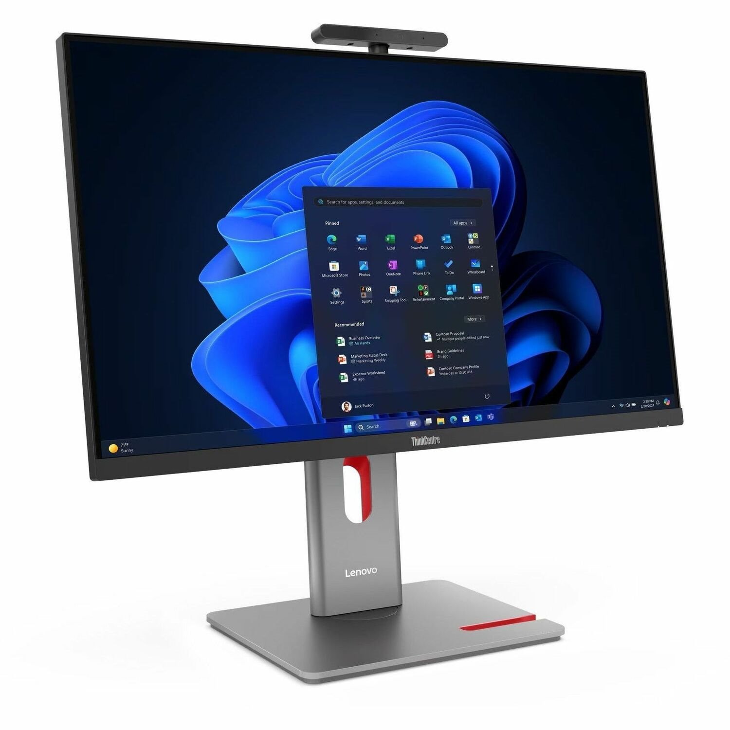 Lenovo ThinkCentre M90a Pro Gen 6 13ARS00U00 All-in-One Computer - Intel Core Ultra 5 235 - vPro Technology - 16 GB - 256 GB SSD - 27" QHD - Desktop - Black