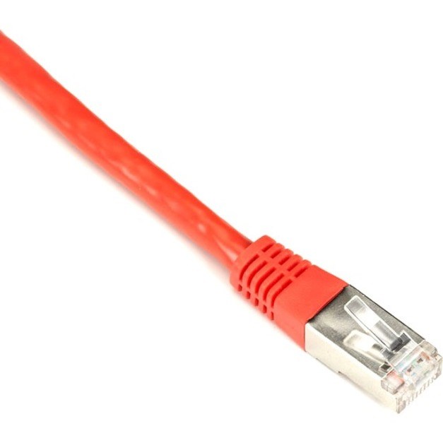 Black Box CAT5e 100-MHz Stranded Patch Cable Slim Molded Boot - F/UTP, CM PVC, Red, 2FT