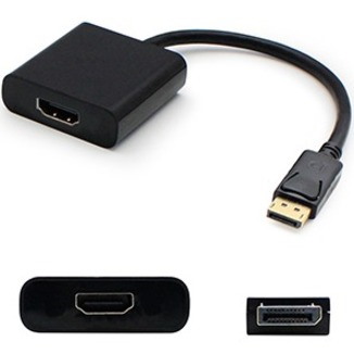 5PK HP BU989AV Compatible DisplayPort 1.2 Male to HDMI 1.3 Female Black Adapters Which Requires DP++ For Resolution Up to 2560x1600 (WQXGA)