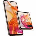 Motorola Mobility razr 50 ultra 512 GB Smartphone - 6.9" Flexible Folding Screen P-OLED Full HD Plus 2640 x 1080 - Octa-core (Cortex X4Single-core (1 Core) 3 GHz + Cortex A720 Quad-core (4 Core) 2.80 GHz + Cortex A520 Triple-core (3 Core) 2 GHz - 12 GB RAM - Android 14 - 5G - Peach Fuzz