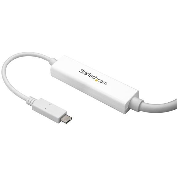 StarTech.com 9.8ft/3m USB C to DisplayPort 1.2 Cable 4K 60Hz - USB Type-C to DP Video Adapter Monitor Cable HBR2 - TB3 Compatible - White