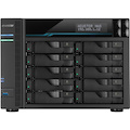 Asustor Lockerstor 10 AS6510T - 10 Bay NAS, 2.1GHz Quad-Core, 2 M.2 NVMe SSD Slot, 10GbE Port, 2.5GbE Port, 8GB RAM DDR4, Enterprise Network Attached Storage (Diskless)