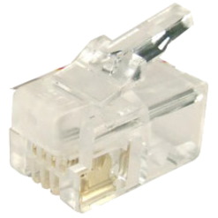 Dynamix RJ-14 Plug 200pc Jar 4P4C Modular Plug. 6 Micron