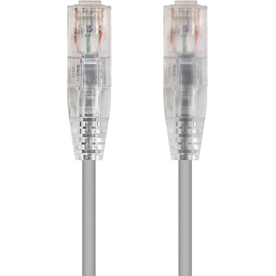 Monoprice SlimRun Cat6 28AWG UTP Ethernet Network Cable, 3ft Gray