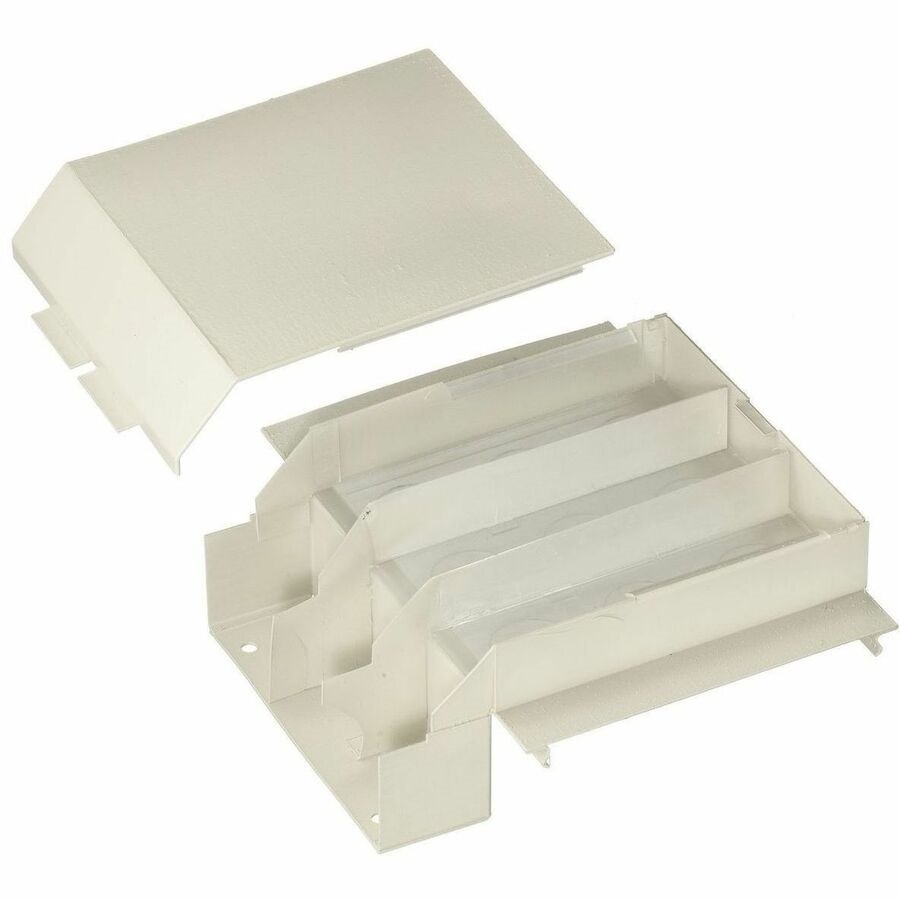 Hubbell Premise Wiring Metal Raceway, HBL6750 Series, Left/Right Tee Fitting, Divided, Ivory