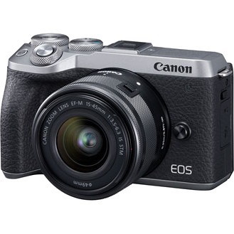 Canon EOS M6 Mark II 32.5 Megapixel Mirrorless Camera with Lens - 0.59" - 1.77" - Silver