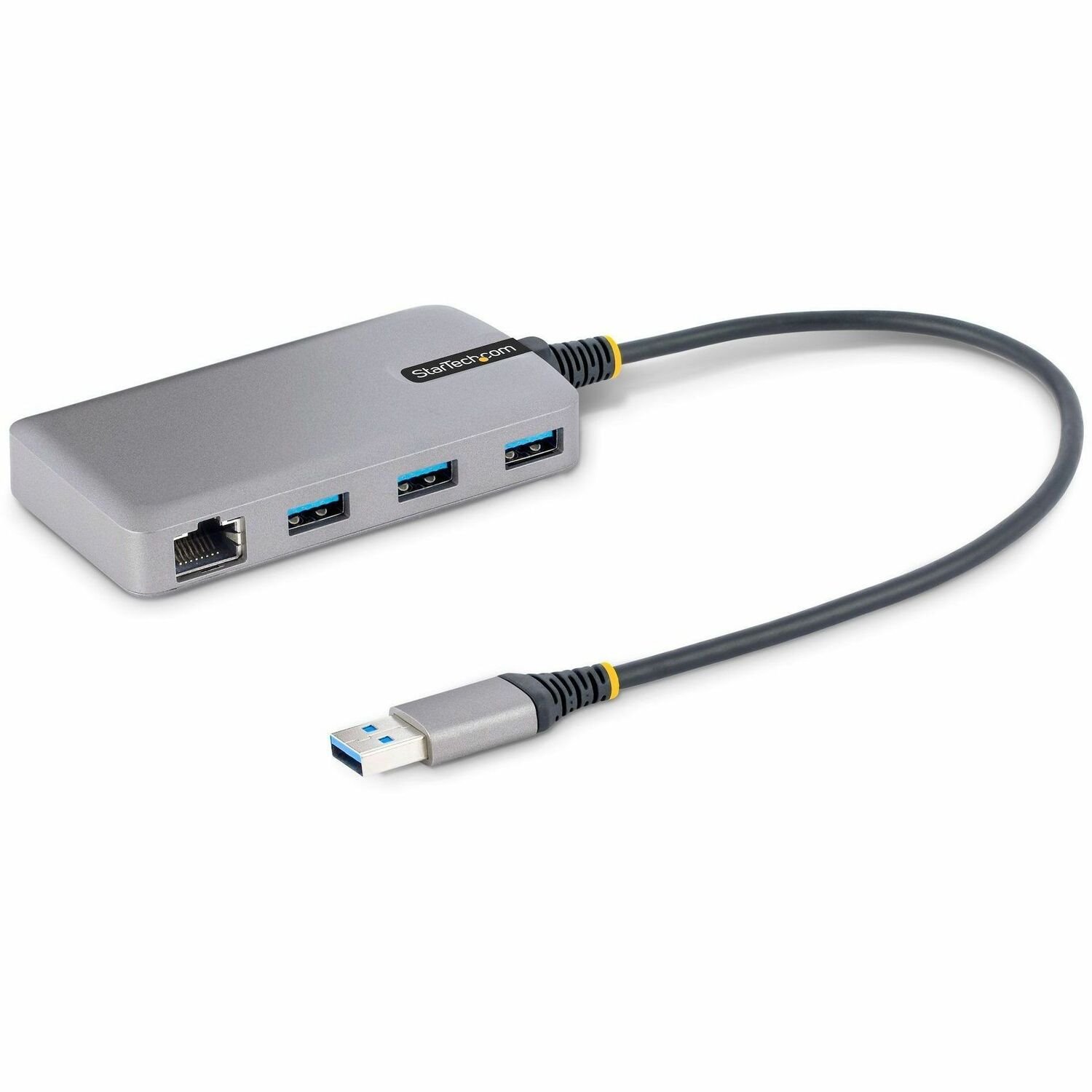 StarTech.com 3 Port USB Hub mit Ethernet, 3x USB-A 5Gbit/s, Gigabit Ethernet Adapter, USB auf USB Verteiler, Mini USB3.0 Hub mit LAN