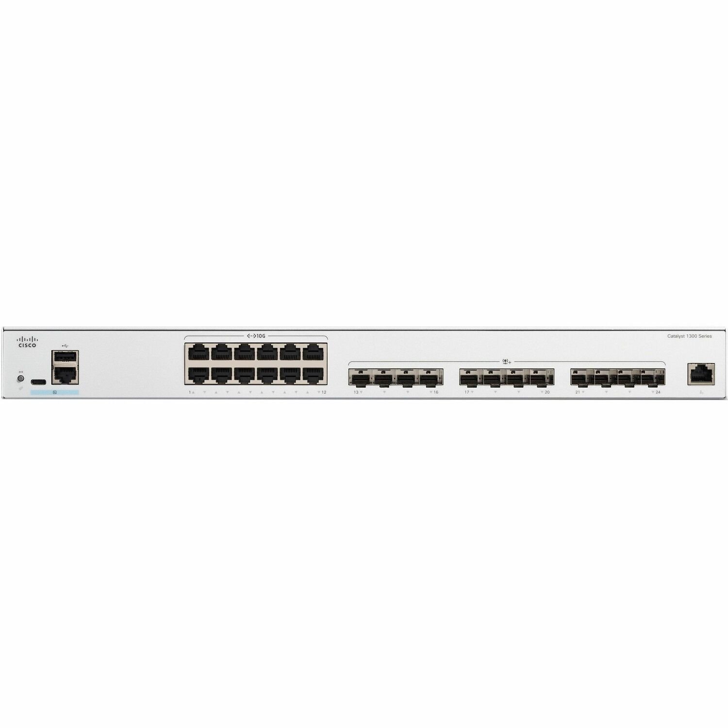 Cisco Catalyst 1300 C1300-24XTS 12 Ports Manageable Layer 3 Switch - 10 Gigabit Ethernet - 10GBase-T, 10GBase-X