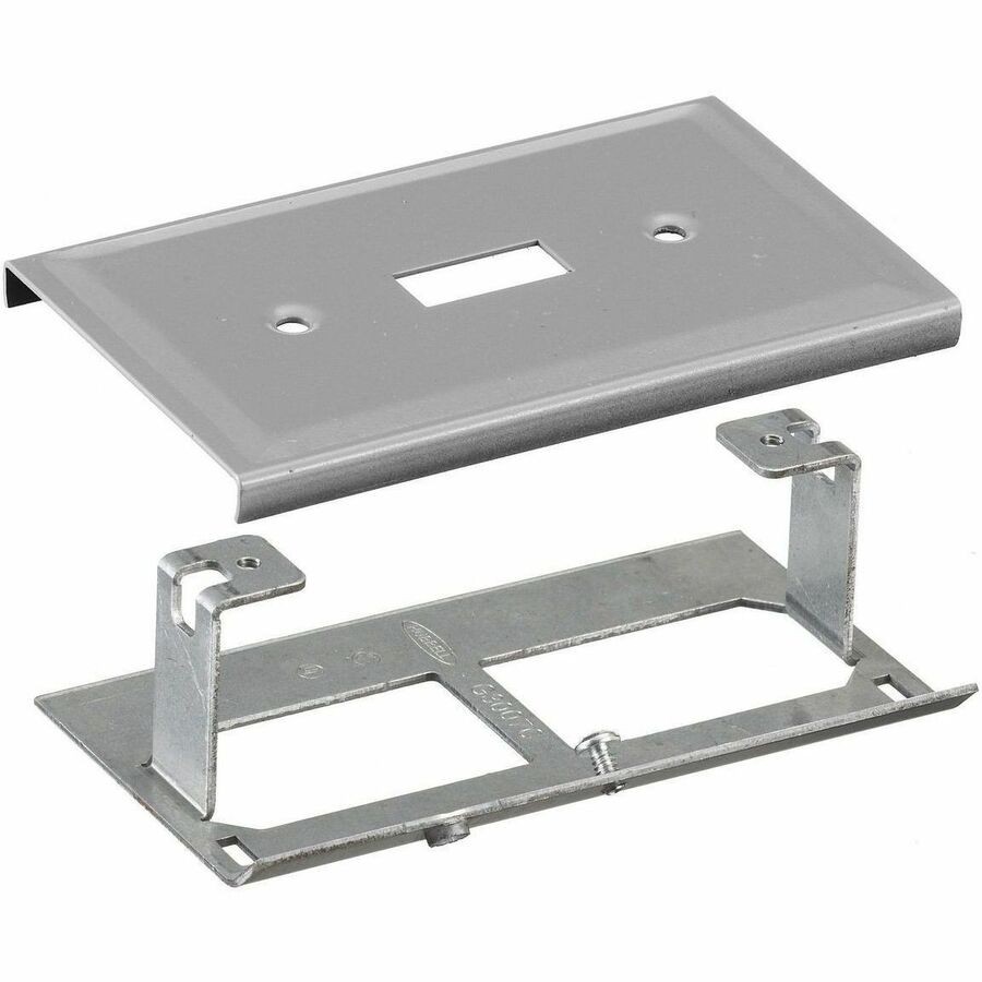 Hubbell Premise Wiring Metal Raceway, HBL3000 Series, Raceway Plate, Toggle Opening, Gray
