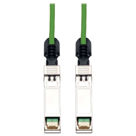 Eaton Tripp Lite Series SFP+ 10Gbase-CU Passive Twinax Copper Cable, SFP-H10GB-CU1M Compatible, Green, 1M (3.28 ft.)