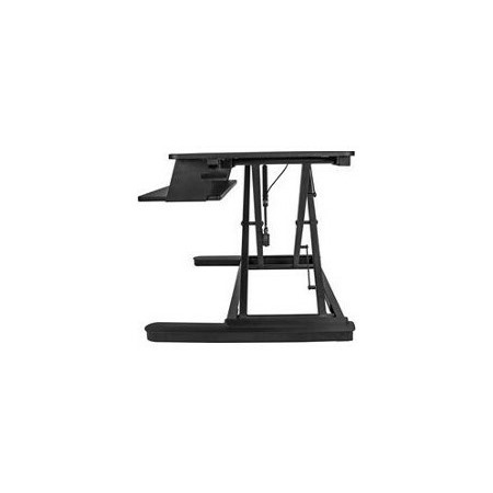 StarTech.com Sit Stand Desk Converter - Keyboard Tray - Height Adjustable Ergonomic Desktop/Tabletop Standing Desk - Large 35"x21" Surface