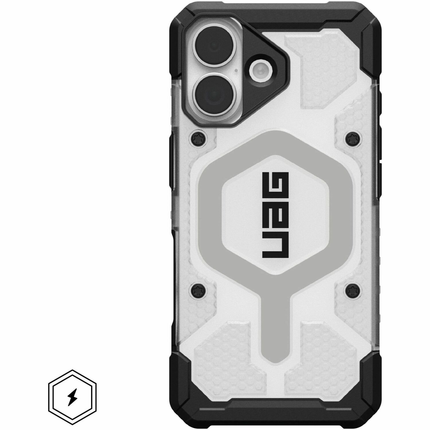 Urban Armor Gear Pathfinder Clear Case voor Apple iPhone 17 Smartphone - Hex