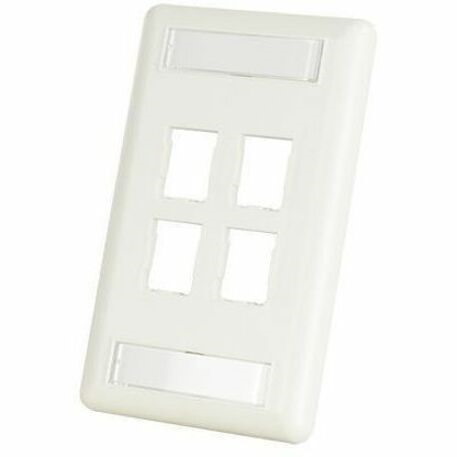 Ortronics HDJ 4-Port Single-Gang Faceplate with Label Field