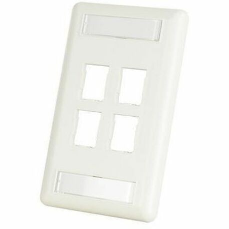 Ortronics HDJ 4-Port Single-Gang Faceplate with Label Field