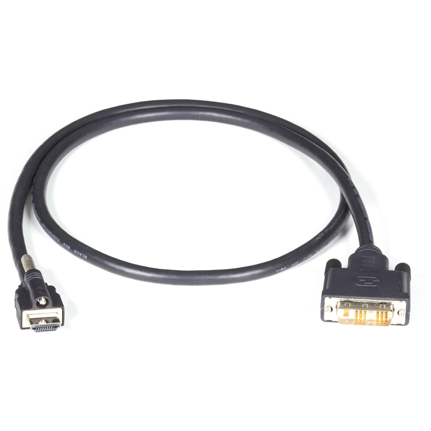 Black Box Locking HDMI-to-DVI Cable, 2-m (6.5-ft.)