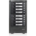 RAIDage JAGE6BT8HDSL Drive Enclosure 12Gb/s SAS, SATA/600 - Mini-SAS HD Host Interface Tower - Black, Silver