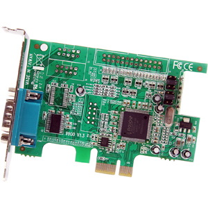 StarTech.com 1-port PCI Express RS232 Serial Adapter Card - PCIe Serial DB9 Controller Card 16550 UART - Low Profile - Windows/Linux