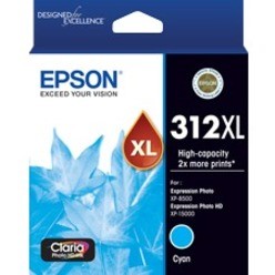 EPSON 312XL CYAN INK CLARIA PHOTO HD - EXPRESSION PHOTO XP-8500,XP-8600,XP-8700,EXPRESSION