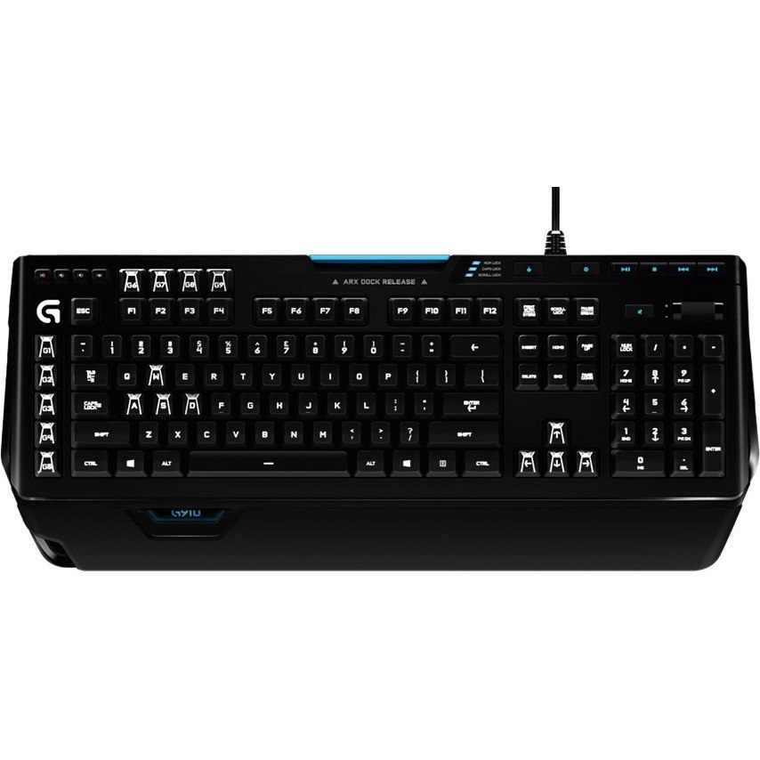 Logitech Orion Spectrum G910 Keyboard - Cable Connectivity - USB 2.0 Interface - Black