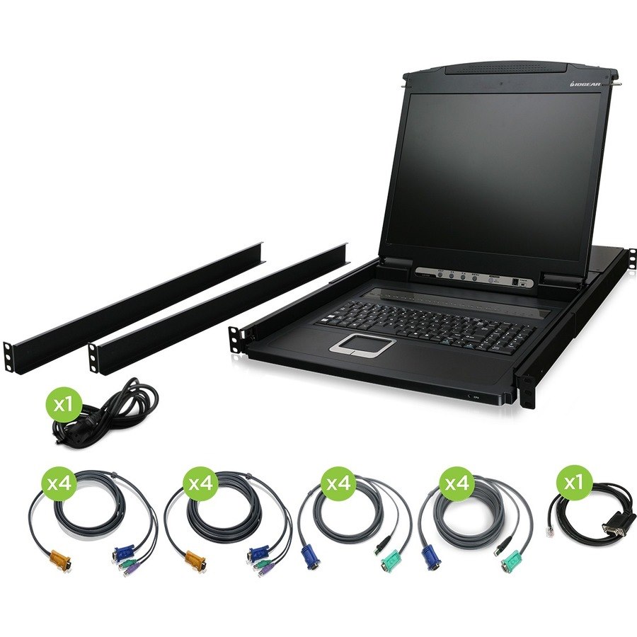 IOGEAR GCL1916 LCD Rack Console KVM Switch