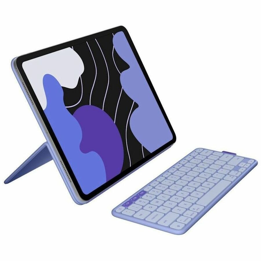 Logitech Flip Folio Keyboard/Cover Case (Folio) for 11" Apple iPad Pro 11 (2024), iPad Air 11 (2024), iPad Air (5th Generation) Tablet - English Keyboard - Lilac