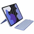 Logitech Flip Folio Keyboard/Cover Case (Folio) for 11" Apple iPad Pro 11 (2024), iPad Air 11 (2024), iPad Air (5th Generation) Tablet - English Keyboard - Lilac