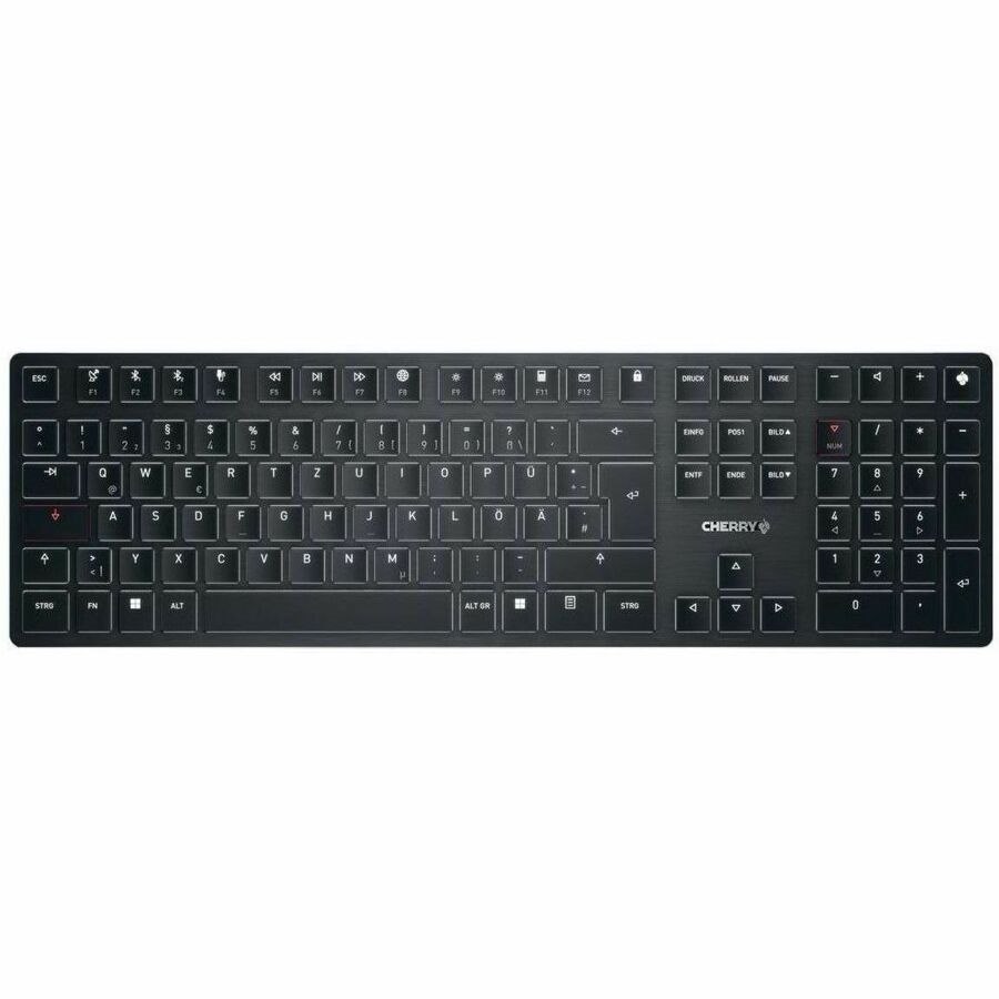 CHERRY KW X ULP Keyboard - Wired/Wireless Connectivity - USB Type A Interface - RGB LED - English (US) - Black