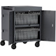 Bretford CUBE Cart AC for up to 32 Devices w/Back Panel, Charcoal Paint