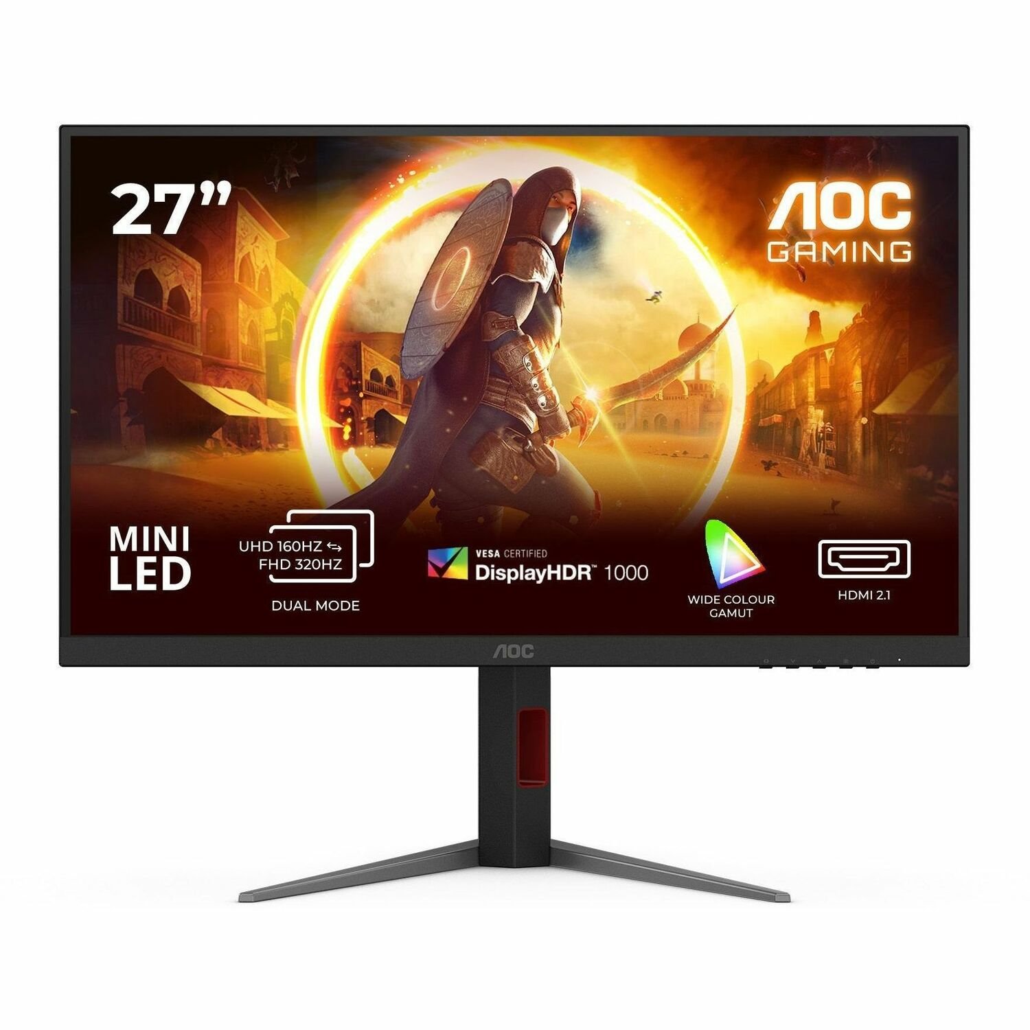 AOC U27G4XM 27" Class 4K UHD Gaming LED Monitor - 16:9 - Black, Red