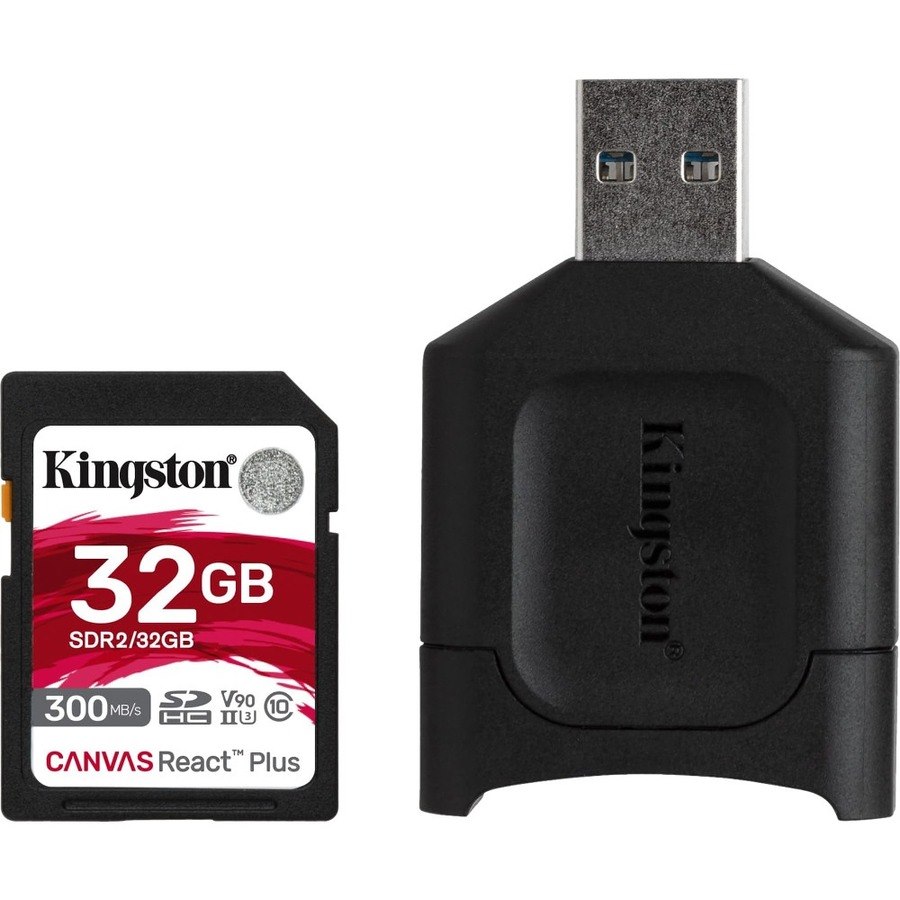 Kingston Canvas React Plus 32 GB Class 10/UHS-II (U3) SDHC