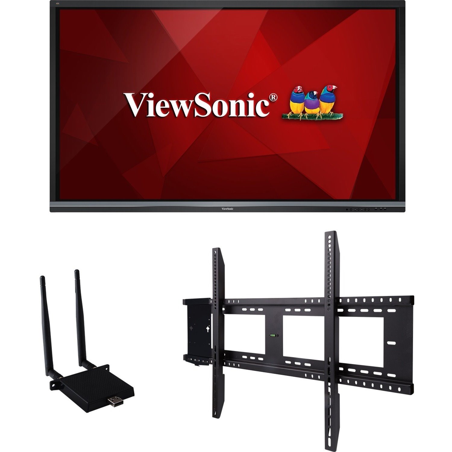 ViewSonic ViewBoard IFP8650-E1 - 4K Interactive Display with WiFi Adapter and Fixed Wall Mount - 350 cd/m2 - 86"