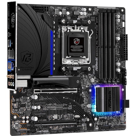 ASRock B650M PG RIPTIDE WIFI Gaming Desktop Motherboard - AMD B650 Chipset - Socket AM5 - Micro ATX