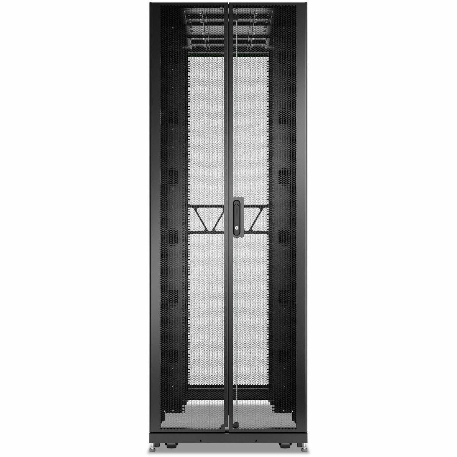 APC by Schneider Electric NetShelter SX 45U Enclosed Cabinet Rack Cabinet for IT Equipment - 482.60 mm Rack Width x 1143 mm Rack Depth - Black