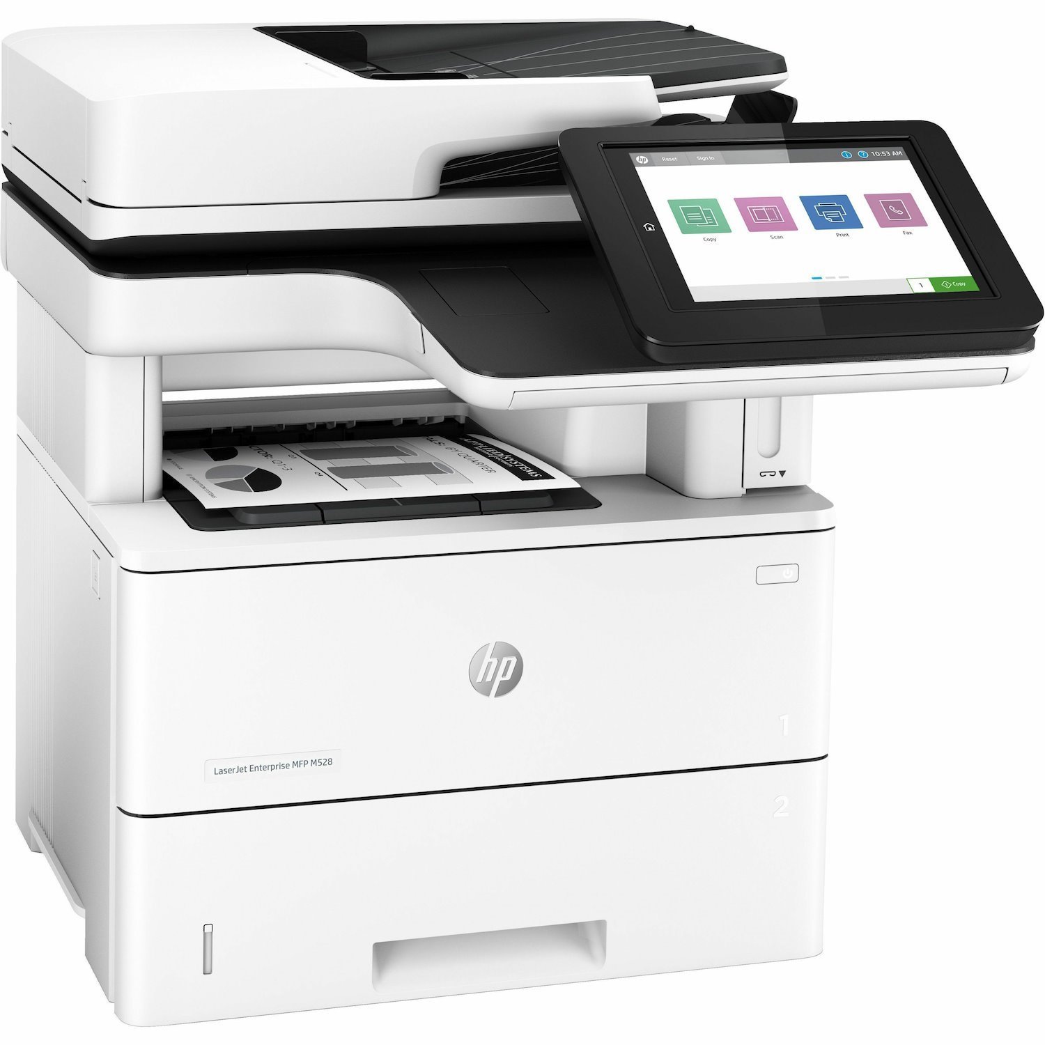 HP LaserJet Enterprise M528f Wired Laser Multifunction Printer - Monochrome