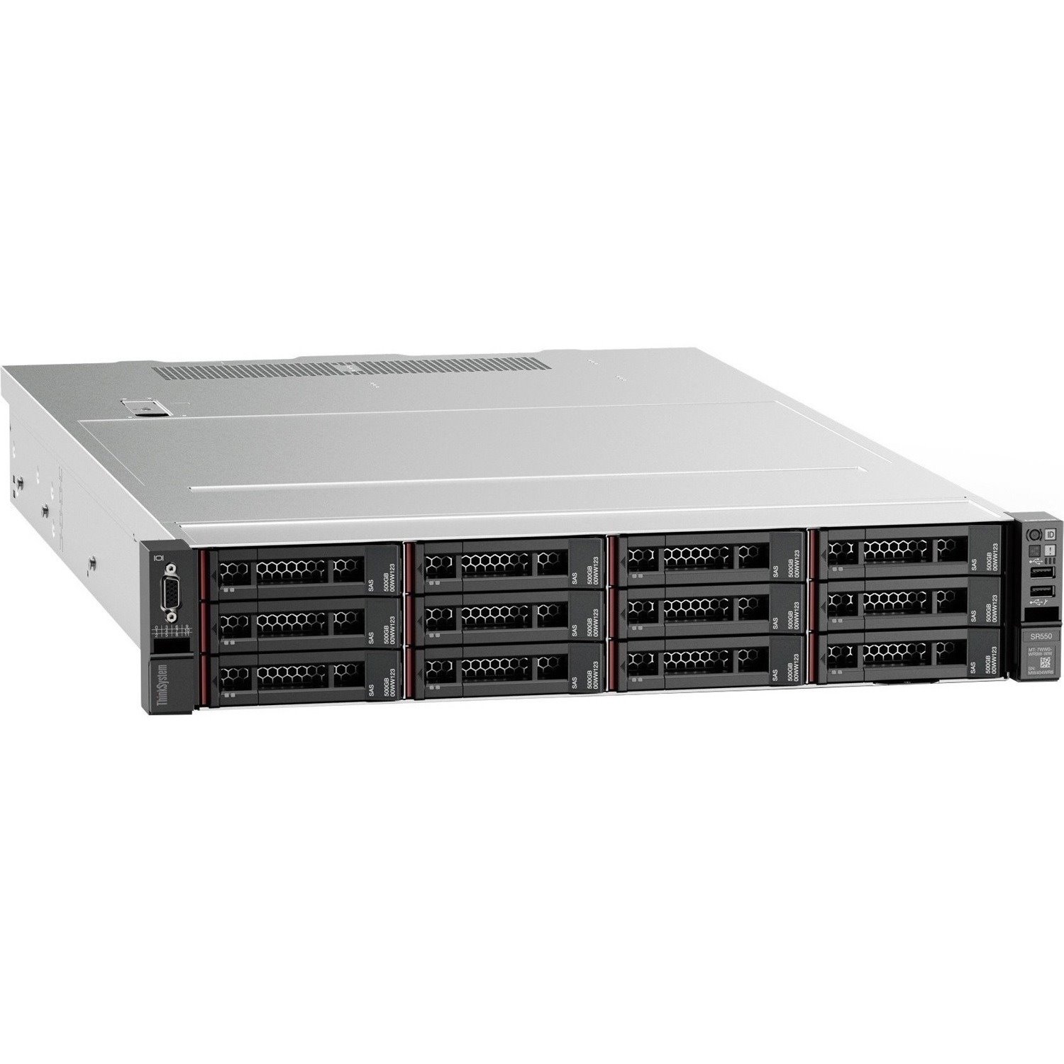 Lenovo ThinkSystem SR550 7X04A073AU 2U Rack Server - 1 Xeon Silver 4208 2.10 GHz - 16 GB RAM - 12Gb/s SAS, Serial ATA/600 Controller