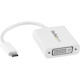 StarTech.com USB C to DVI Adapter - White - Thunderbolt 3 Compatible - 1920x1200 - USB-C to DVI Adapter for USB-C devices such as your 2018 iPad Pro - DVI-I Converter
