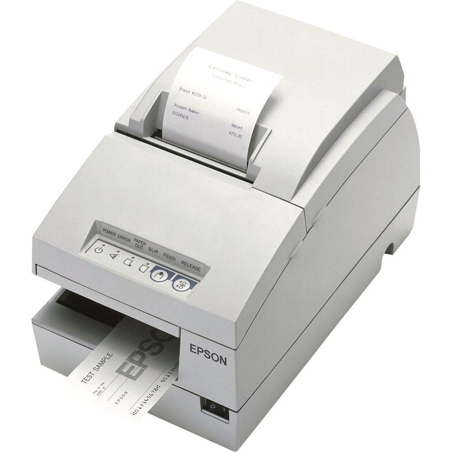 Epson TM-U675 Desktop Dot Matrix Printer - Monochrome - Receipt Print - USB - White