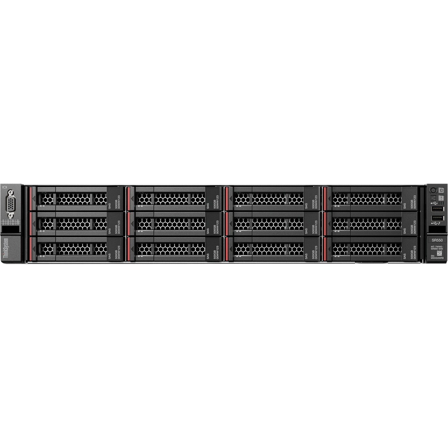Lenovo ThinkSystem SR550 7X04A02JAU 2U Rack Server - 1 Xeon Silver 4110 2.10 GHz - 16 GB RAM - Serial ATA/600 Controller