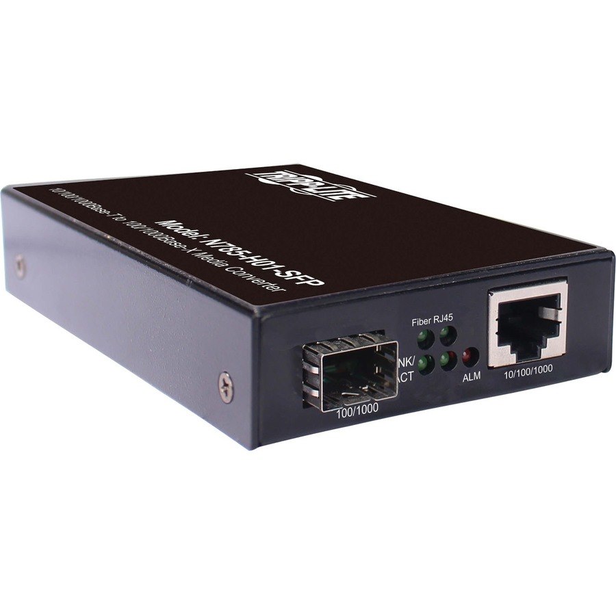 Eaton Tripp Lite Series Hardened Gigabit Fiber to Ethernet Media Converter, 10/100/1000 Mbps, RJ45/SFP, -10&deg; to 60&deg;C, TAA