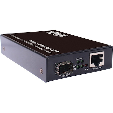 Eaton Tripp Lite Series Hardened Gigabit Fiber to Ethernet Media Converter, 10/100/1000 Mbps, RJ45/SFP, -10° to 60°C, TAA
