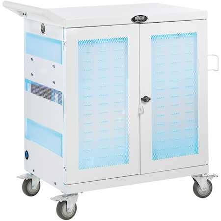 Eaton Tripp Lite Series Safe-IT Multi-Device UV Charging Cart, Hospital-Grade, 32 USB Ports, iPad and Android Tablets, Antimicrobial, White