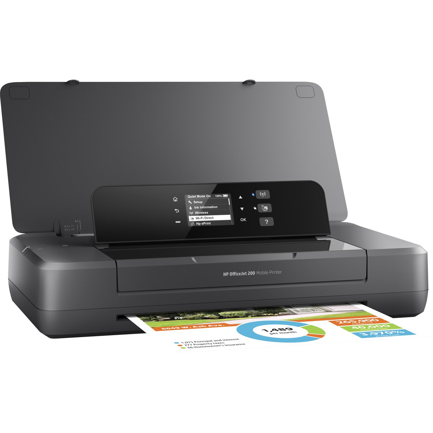 HP Officejet 200 Portable Inkjet Printer - Colour