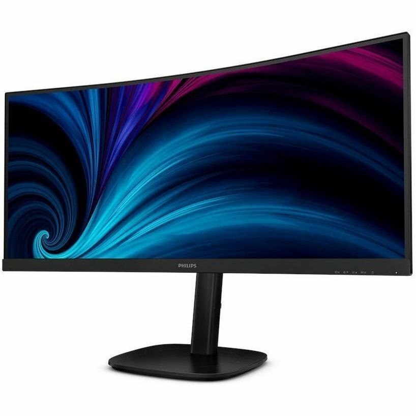 Philips 34B2U3600C 34" Class Webcam WQHD Curved Screen LED Monitor - 21:9 - Textured Black