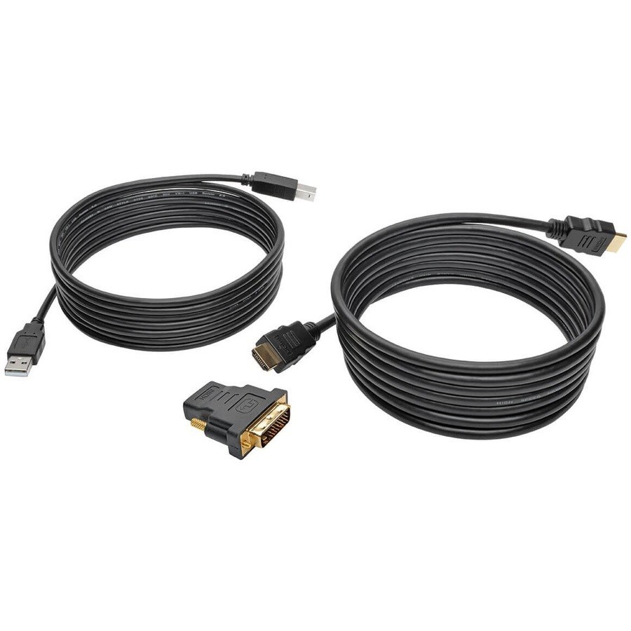 Eaton Tripp Lite Series HDMI/DVI/USB KVM Cable Kit, 10 ft. (3.05 m) - USB 2.0, 4K 60Hz