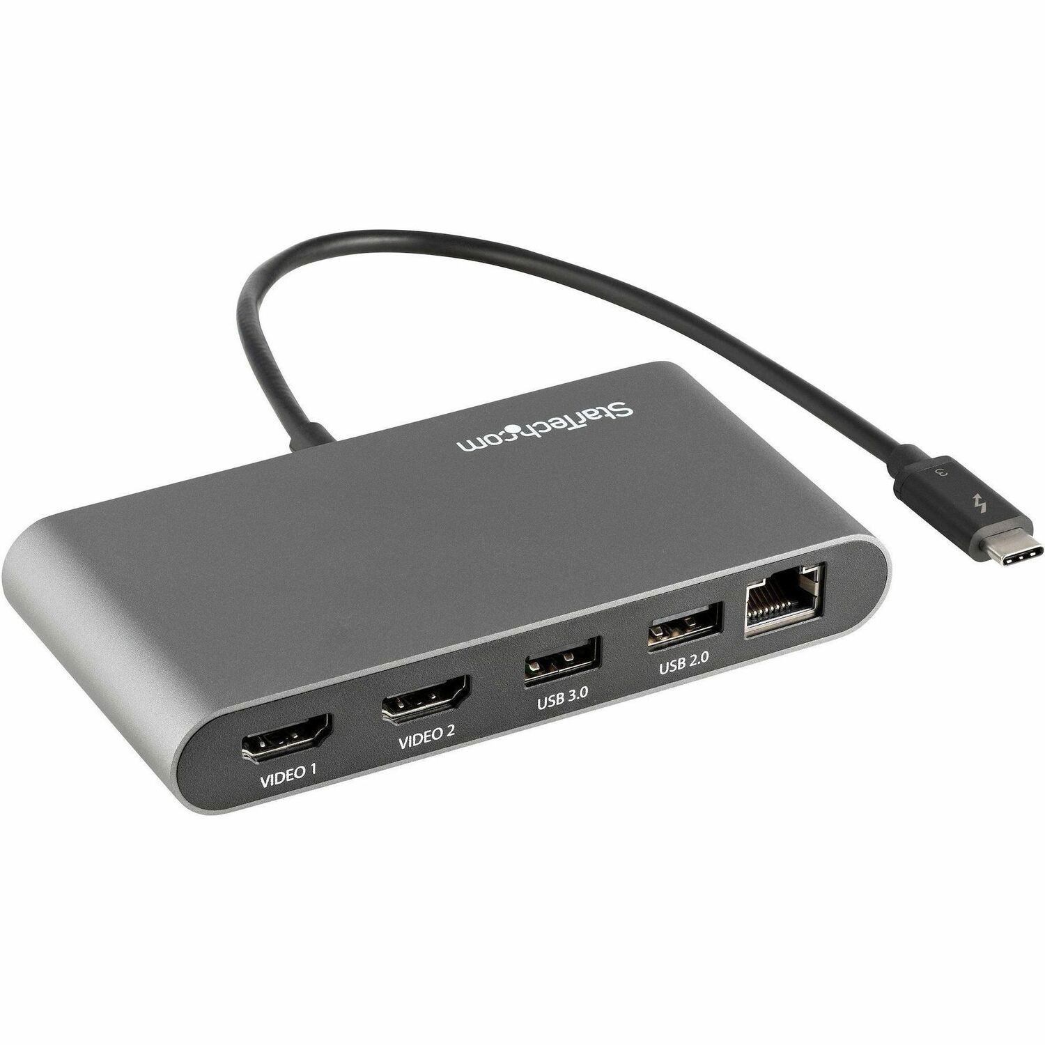 StarTech.com Thunderbolt 3 Dock - Mini Dual Monitor TB3 Laptop Docking Station HDMI 4K 60Hz - 2x USB-A & GbE - 28cm aansluitkabel
