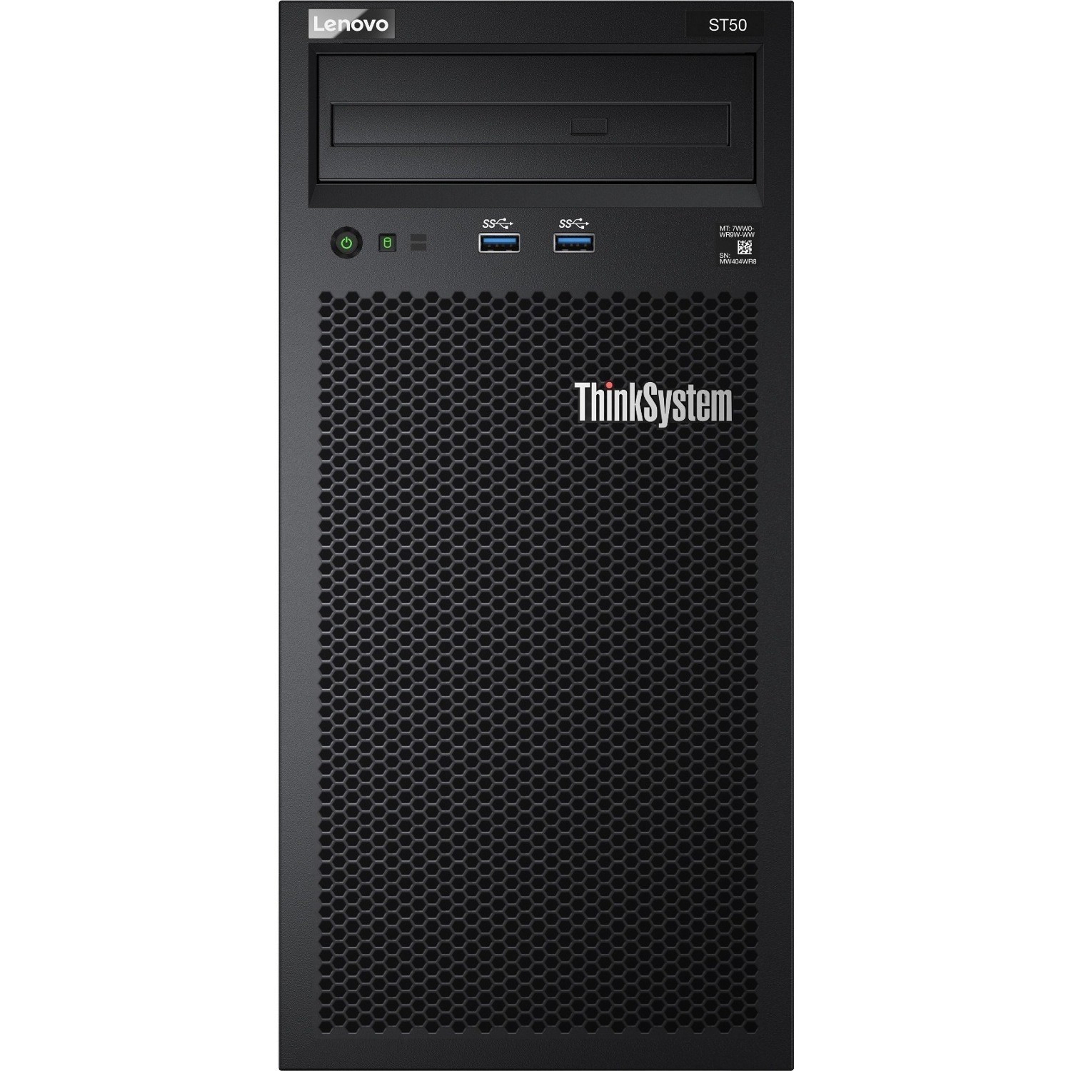 Lenovo ThinkSystem ST50 7Y48A03HNA 4U Tower Server - 1 Xeon E-2224G 3.50 GHz - 8 GB RAM - 2 TB HDD - (2 x 1TB) HDD Configuration - Serial ATA/600 Controller