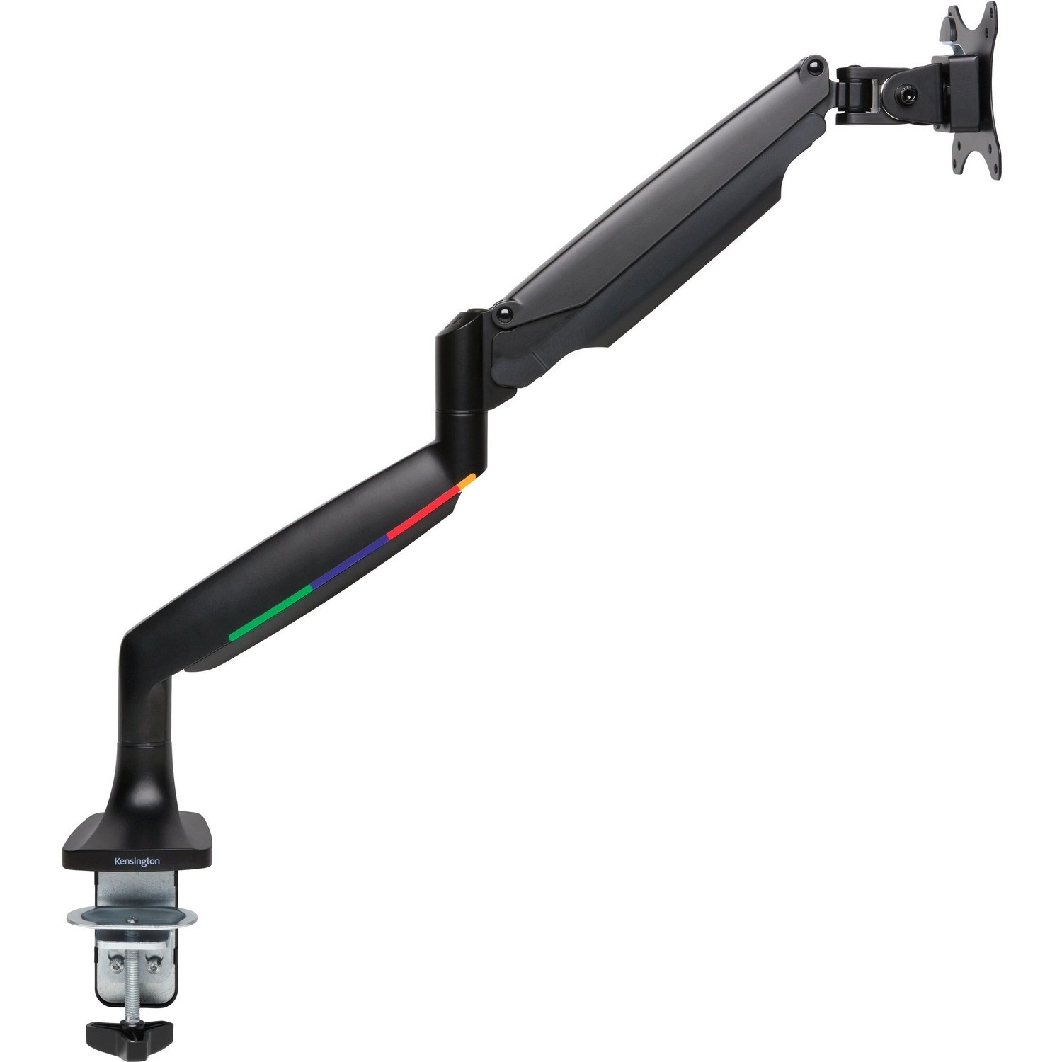 KENSINGTON SINGLE MONITOR ARM, UP TO 34" & 9KG, H/ADJ, VESA 75x75, 100x100 - BLACK