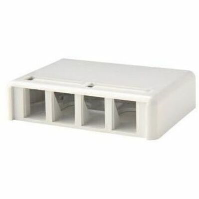 Ortronics TracJack Mounting Box for Module, Cable Raceway - Cloud White