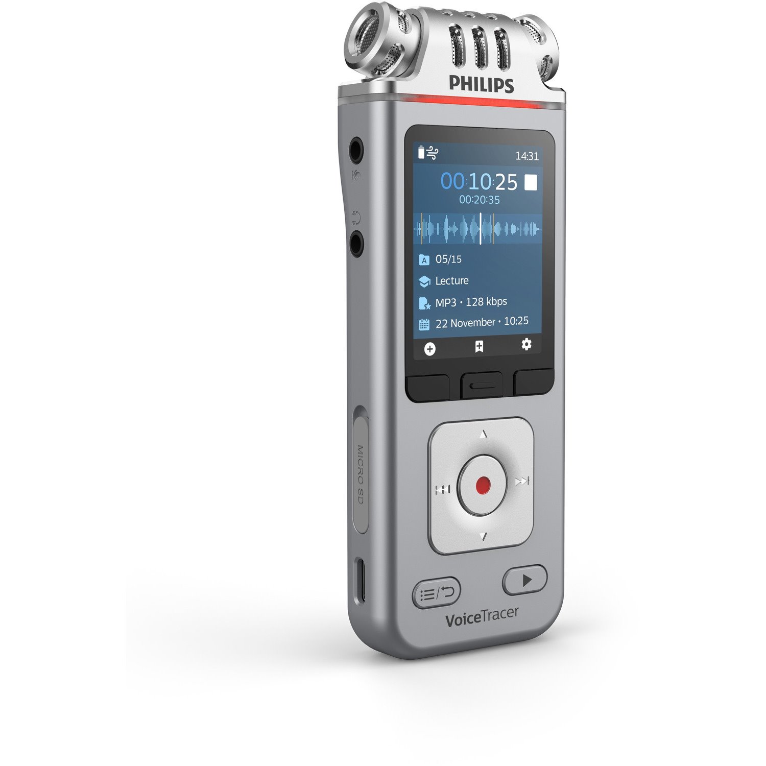 Philips VoiceTracer DVT4110 Audio Recorder for Lectures